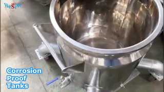 ถังปฏิกิริยาแบบกำหนดเองถังเก็บน้ำ 500 ลิตรคุณภาพสูง SS304 / SS316L ถังเก็บสแตนเลส / C