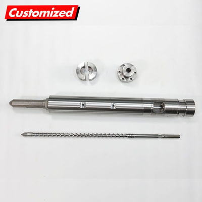 ซื้อ สแตนเลส Twin Screw Extruder Barrel ชุดสกรูบาร์เรลที่สามารถปรับแต่งได้ การผลิตออนไลน์