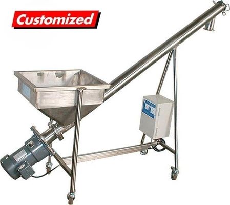 ปรับแต่งเหล็กไร้สแตนเลส ทนต่อความร้อน Hopper Screw Feeder และ Auger Conveyor