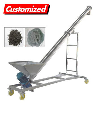 ซื้อ โครงสร้างคอมแพคท์ ขาว Auger Feeder ความเร็วสูงสกรูลิฟท์ขนส่ง การผลิตออนไลน์