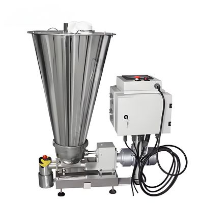 ราคาดี PLC ปกครอง Twin Screw Auger Feeder ด้วยช่องสกรูลึกและความจุออกที่สามารถปรับแต่งได้สําหรับการขนส่งวัสดุต่อเนื่อง ออนไลน์