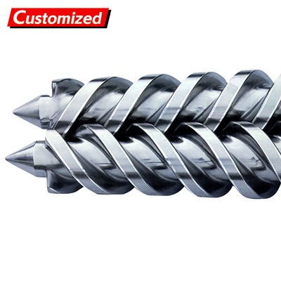 ราคาดี custom Co-Rotating Conical Twin Screw Barrel for Pvc Pipe Profile Wpc Conical Twin Bimetallic Screw Barrel รางสกรูสองเหลี่ยมแบบกระโปรงแบบกระโปรงแบบกระโปรง ออนไลน์