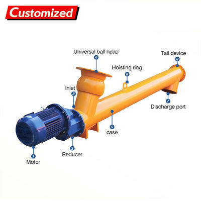 ราคาดี custom Adjustable Speed Building Industry Spiral Screw Conveyor for Cement Fertilizer Flexible Granular Sugar  Cement  Auger Feeders ออนไลน์