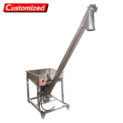 ราคาดี customized Screw Powder Feeding Machine, Automatic Feeder Vibrating Hopper Inclined Conveyor, Powder Loading Machine Vibrating Hopper 110V ออนไลน์