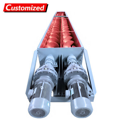 ราคาดี สกรูลำเลียงแบบเพลาคู่ OEM เหล็กกล้าคาร์บอน/สแตนเลสสตีล ทนทานต่อการสึกหรอ ทนทานต่อการกัดกร่อน ระดับอุตสาหกรรม สำหรับการขนส่งผง/เม็ดขี้เถ้าลอย, ซีเมนต์ การจัดการวัสดุอนุภาค ออนไลน์