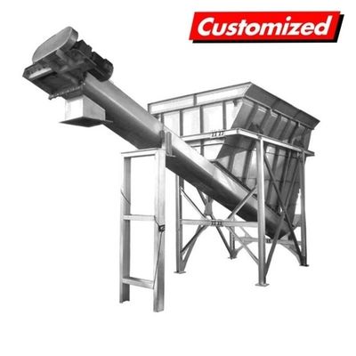 ราคาดี พาวเดอร์ Sawdust หันสกรู Auger Conveyor กับ Hopper customized OEM ความจุขนาดใหญ่ ออนไลน์