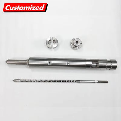 ราคาดี 2024 OEM Custom Stainless Steel Alloy Single Twin Extruder Screw Barrel Reciprocating Injection Lead Feed Screw Auger Nitride สแตนเลส สแตนเลส สแตนเลส ออนไลน์