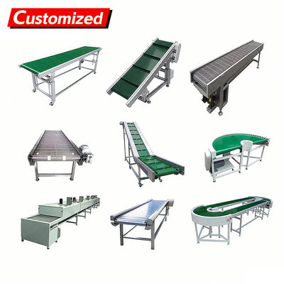 ราคาดี เครื่องขนส่งสายพานเคลื่อนไหวจากสแตนเลสตามสั่ง พร้อมสายพาน PVC 1 ชุด MOQ ออนไลน์
