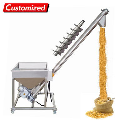 ราคาดี oem Electric Screw Conveyor Inclined Spiral Auger Screw Conveyor Pipe Auger Feeder Conveyor Powder Particles Loading Machine 1.7m Conveyor Height ออนไลน์