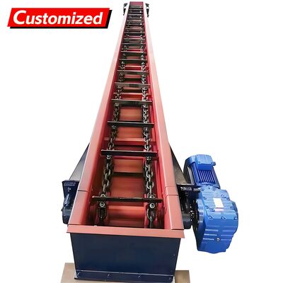 ราคาดี Customizable Chain Scraper Conveyor Adjustable-speed automatic chain scraper conveyor Manufactured from stainless steel Suitable for fruits, flour, grains, and chemicals ออนไลน์