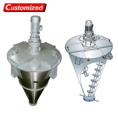 ราคาดี เครื่องผสมแบบกรวยสกรูสแตนเลส SUS316L ขนาด 50 ลิตร แบบกำหนดเอง สำหรับเครื่องผสมผงเคมี ออนไลน์