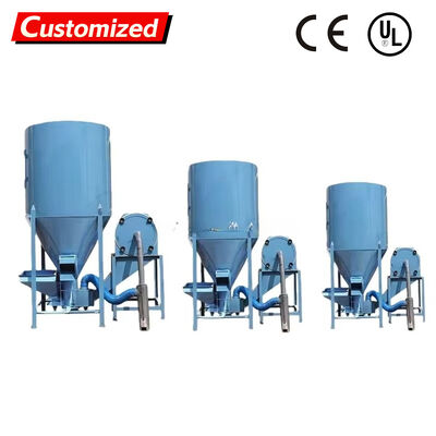 ราคาดี เครื่องผสมบดอาหารสัตว์แนวตั้งกำลังการผลิตสูง 300-2000 กก./ชม. สำหรับการแปรรูปอาหารสัตว์ปีกและปศุสัตว์ ออนไลน์